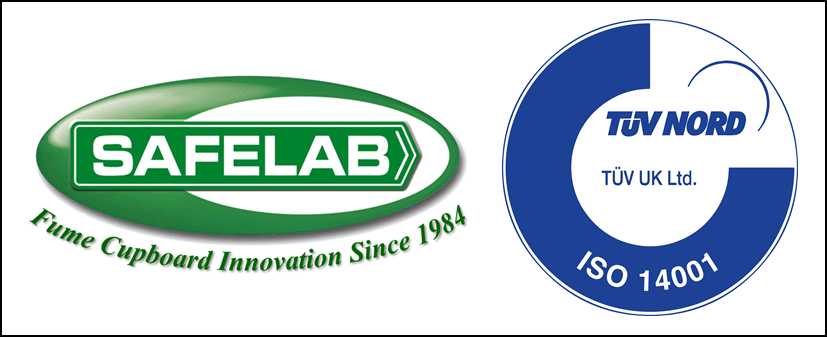 Safelab and ISO 14001 logos