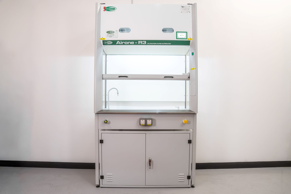 Airone R3 recirculating fume cabinet against white wall