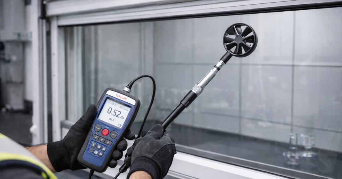 Measuring airflow in laboratory